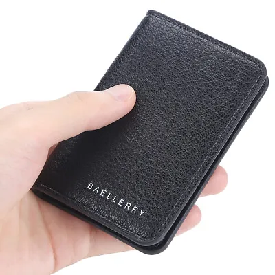 Business Men's Leather Short Thin Wallet Bifold Credit Card Holder Purse Clutch • $5.99