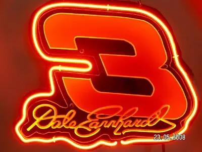 Nascar Racing Car No. 3 Dale Earnhardt 3D Carved 14  Neon Light Sign Lamp Decor • $79.78