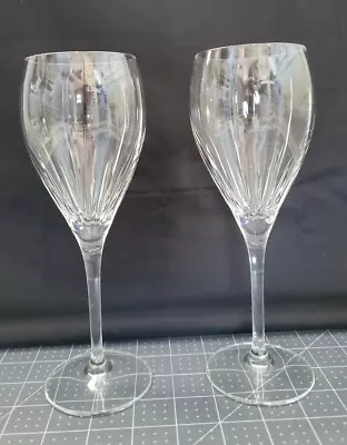 Set Of 2 Crystal Wine Glasses Similar To Mikasa Arctic Lights • $28