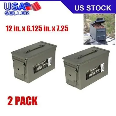 50 Cal Metal Ammo Can 1-pack Military Steel Box Shot Rifle Ammo Storage - 2 Pack • $36.99