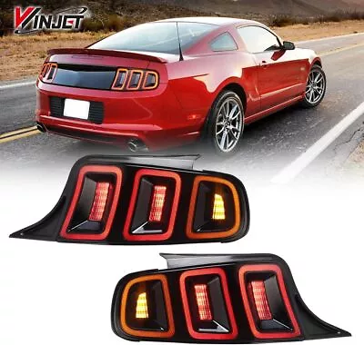 LED Tail Lights For 2010-2014 Ford Mustang Sequential Signal Rear Brake Lamps • $264.49