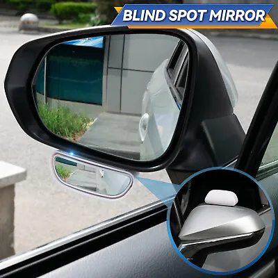 $7.99 • Buy Adjustable Car Blind Spot Mirror 360° Wide Angle HD Glass Add On Driver Side