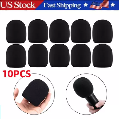 10Pack Universal Microphone Headset Grill Windscreen Sponge Foam Black Mic Cover • $8.97