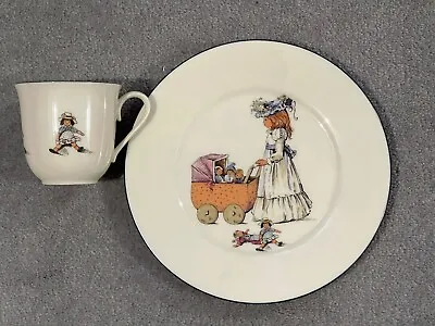 Vintage LENOX Special Girls Plate + Cup Set - Girl Pushing Carriage - Excellent! • $16.99