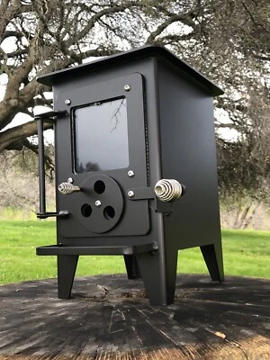 $445 • Buy Tiny Wood Burning Stove Tiny House Home Cabin Skoolie RV Van Fireplace Woodstove