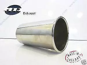 4  Rolled Out  Weld-On Round Exhaust Tail Pipe Trim Tip Stainless Steel Sports • £30