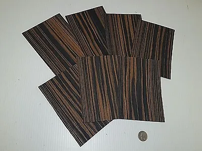 1 Lot Of 7pcs Macassar Ebony Raw Veneer Shorts Lot #328 • $15.49