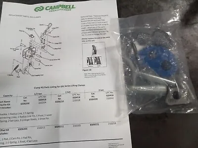 🇺🇸Plate Lifting Clamp CAMPBELL/MERRILL 650-6021 GX 2 Ton Cam/ Pad Kit.🌐🚛 • $229.99