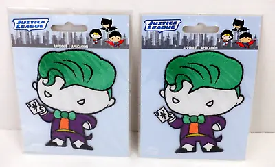 Justice League Joker Emoji Iron-On Applique Patch 4  X 3  DC Comics - Lot Of 2 • $8.99