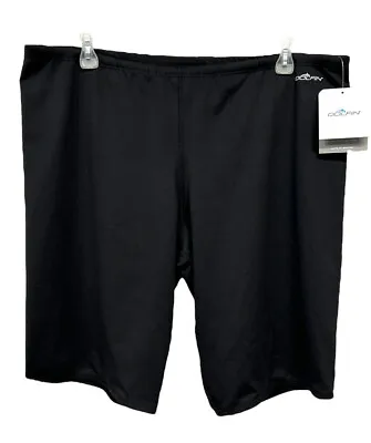 $24.99 • Buy Women's Dolfin Size XL Black Swim Shorts Swimsuit Bottom Biker Shorts Modest NWT