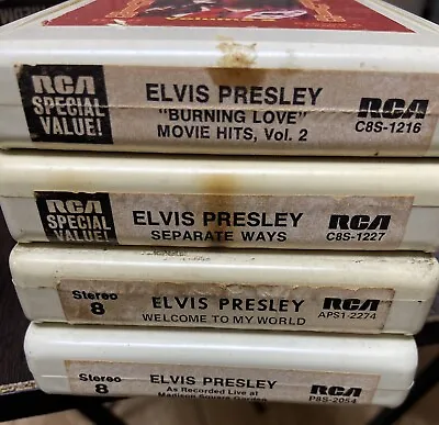 Elvis Presley 8 Track Tapes Lot Of 4 SEPARATE WAYS Burning Love Live • $15.99