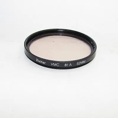 Used Vivitar VMC 81A 52mm Lens Filter With Coating Damaged By Rubbing • $4.80