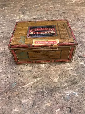 Bayuk Philadelphia Phillies Perfecto Tin Cigar Tobacco Box Metal Vintage VTG • $11.50