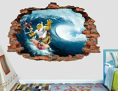 £28.86 • Buy Spongebob Surf Adventure Custom Wall Decals 3D Wall Stickers Art AH496