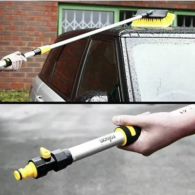£17.98 • Buy Extendable Pole Water Fed Telescopic Hose Wash Brush Caravan Window Car Cleaner