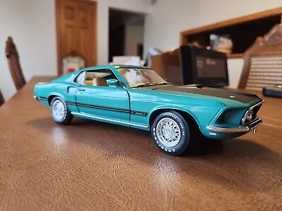 1/18 Ertl 1969 Ford Mustang Mach 1 Green • $66.95