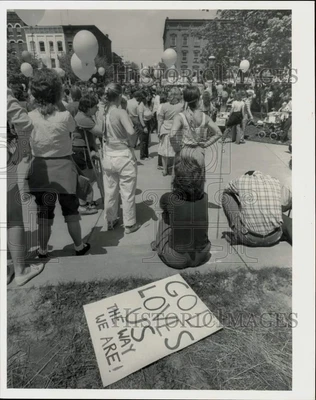 $10 • Buy Press Photo Gay Rights Marchers Gather At Northampton's Pulaski Park.