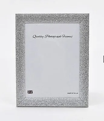£8.89 • Buy Glittery/Sparkly Finish SILVER Photo/Picture Frame - Various Sizes