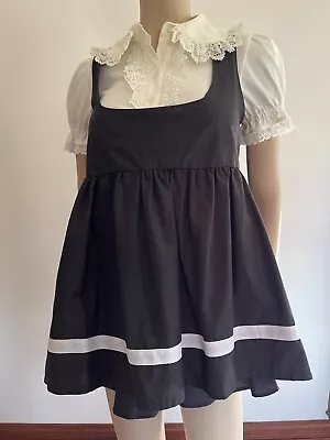 Japan Visual Kei Antic Cafe Bou Inspired Blazer Skirt Pinafore Cosplay No Shirt  • $12