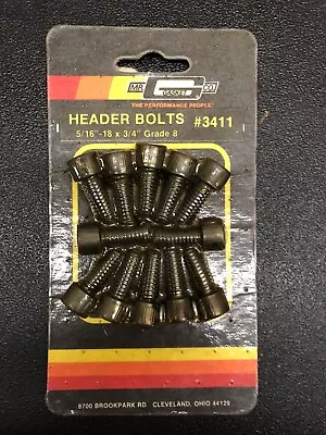 Header Bolts 5/16-18 X 3/4 Mr Gasket 3411 • $14.58