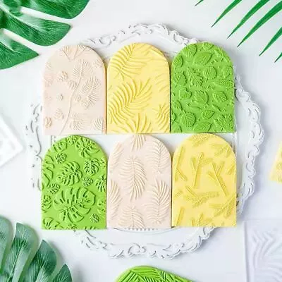 Acrylic Tropical Leaves Plant Pattern Cookie Embosser Mold Fondant Cake Mold- • £3.71