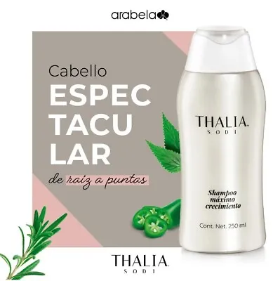 Thalia Sodi Shampoo Maximo Crecimiento Con Romero-ortiga Y Chile 250 Ml Arabela! • $18.90