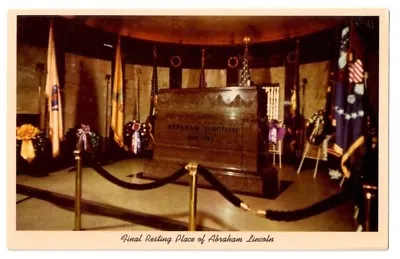 Lincoln Tomb Interior Oak Ridge Cemetery Springfield Illinois Postcard UnPosted • $34.99