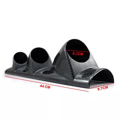 US A Pillar Dash Panel Mount Carbon Fiber Look Triple Gauge Pod Holder 3 Hole • $34.99