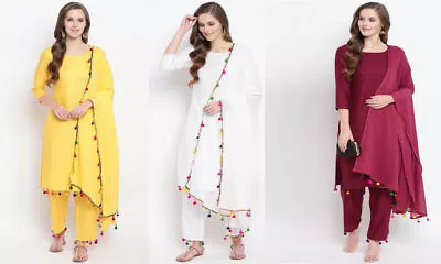 Indian Bollywood Designer Tessels Pant Suit Beautiful Salwar Kamiz Trouser Kurta • $65.14