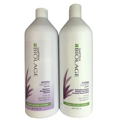 Matrix Biolage Hydrasource Shampoo & Detangling Solution 33.8oz DUO • $54.99