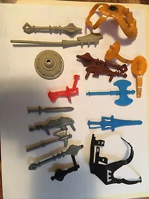 MOTU Vintage Accessories Lot Grayskull Weapons Pack Man-E-Weapons Wonder Bread • $34.99