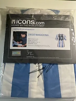 Diego Maradona Argentinian National Team Jersey Hand Signed Icons C.O.A • $7900