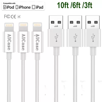 LOT USB A To 8 Pin Sync Fast Charger Cable For IPhone 14 13 11 Pro XS Max 8 • $15.99