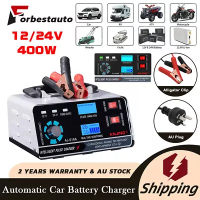 Car Battery Charger 12V/24V 400W 40A Trickle Smart Pulse Repair Suit Truck Boat • $50.50