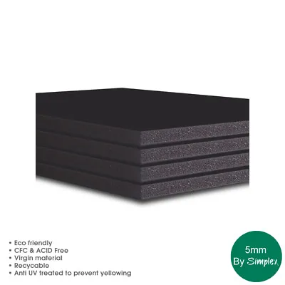 5MM Black Foam Board A4 A3 A2 A1 10 Sheets Per Pack • £24.99