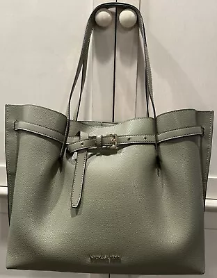 Michael Kors Emilia Large Triple Compartment Leather Tote Thyme $428 NWT • $199.95