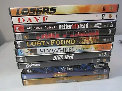 Venom Avengers Thor Star Trek Flywheel Dave Losers DVD Lot Of 10 Pre-owned • $11.99