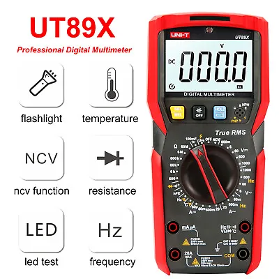 £26.98 • Buy UNI-T UT89X/UT89XD NCV Measurement Multimeter Temperature Capacitance Resistance