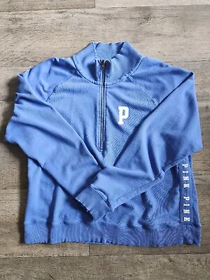 PINK Victoria’s Secret Purple Pullover Half Zip Jacket Sz Large • $20