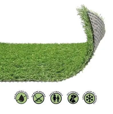 20mm Artificial Grass Realistic Quality Garden Green Lawn Fake Astro Turf 4mx1m • £29.95