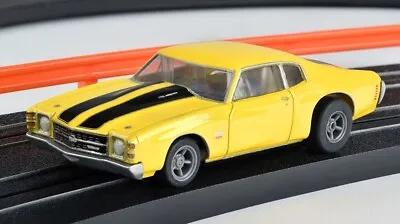 AFX Mega G+ Yellow 1971 Chevelle SS 454 Clear Collector HO Scale Slot Car #22050 • $33.29