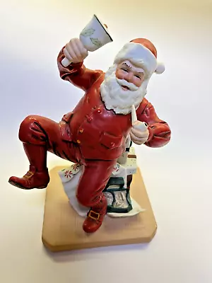 Norman Rockwell Santa “Ringing In Good Cheer”  Figurine Limited Edition 1981 • $22.99