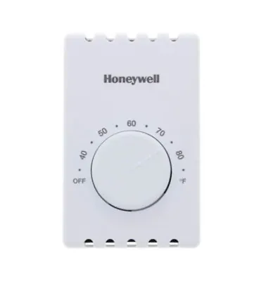 $14.95 • Buy T410B1004 Honeywell Line Voltage Non Programmable Thermostat - DPST - White