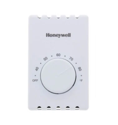 $14.95 • Buy T410B1004 Honeywell Line Voltage Non Programmable Thermostat - DPST - White