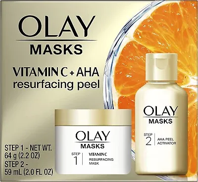 $39.95 • Buy Olay Masks Vitamin C Resurfacing And AHA Peel Activator Duo Kit