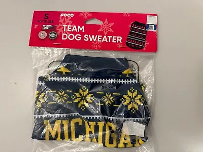 Vintage FOCO University Of Michigan Wolverines Team Dog Cat Sweater - Small NIP • $24.99