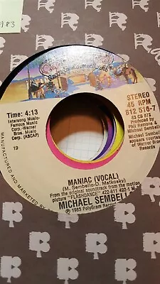 Michael Sembello Maniac ~ 1983 Casablanca 45 +sleeve (Flashdance) • $3.77