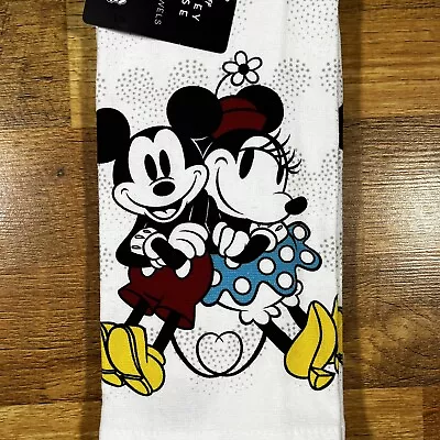 Disney Mickey Mouse Minnie 2 Pack Hand Kitchen Bathroom Towels Heart Love Blush • $16.65