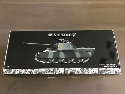 Minichamps German Camo Panzer Panzerkampfwagen V Panther Ausf. G Tank 1/35 New • $149.99