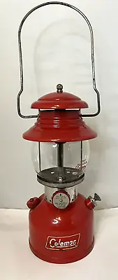 $89.50 • Buy Vintage Coleman 200A Single Mantle Red Lantern Dated 8/58 Camping Tested & Works